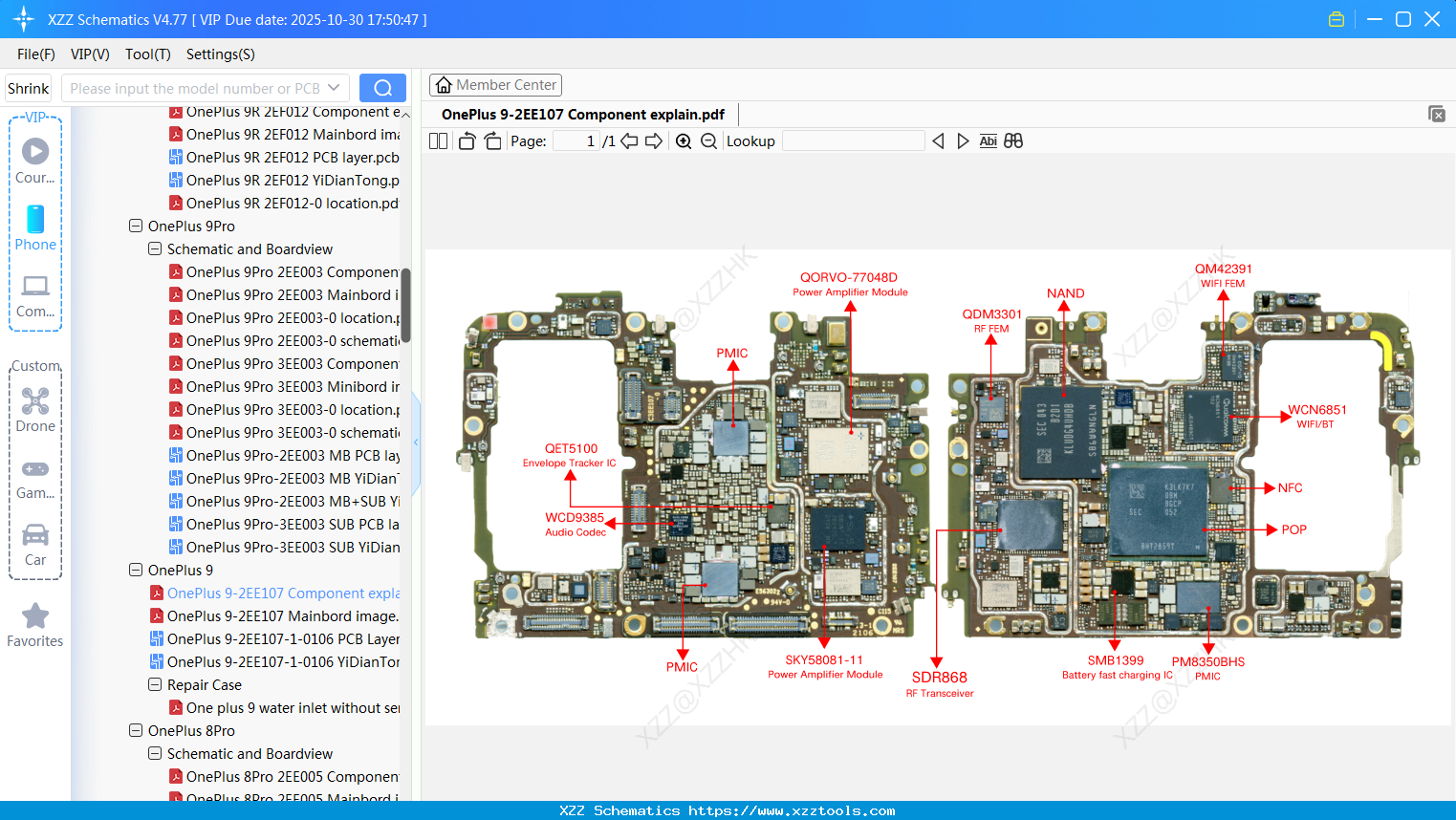 OnePlus 9-2EE107 Component Explain